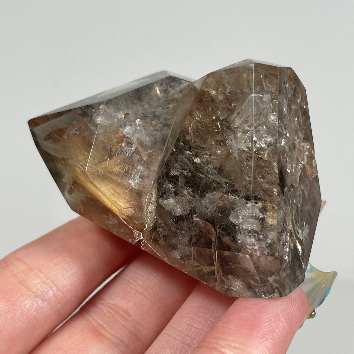 Gold Rutile in Quartz from Brazil: You Choose