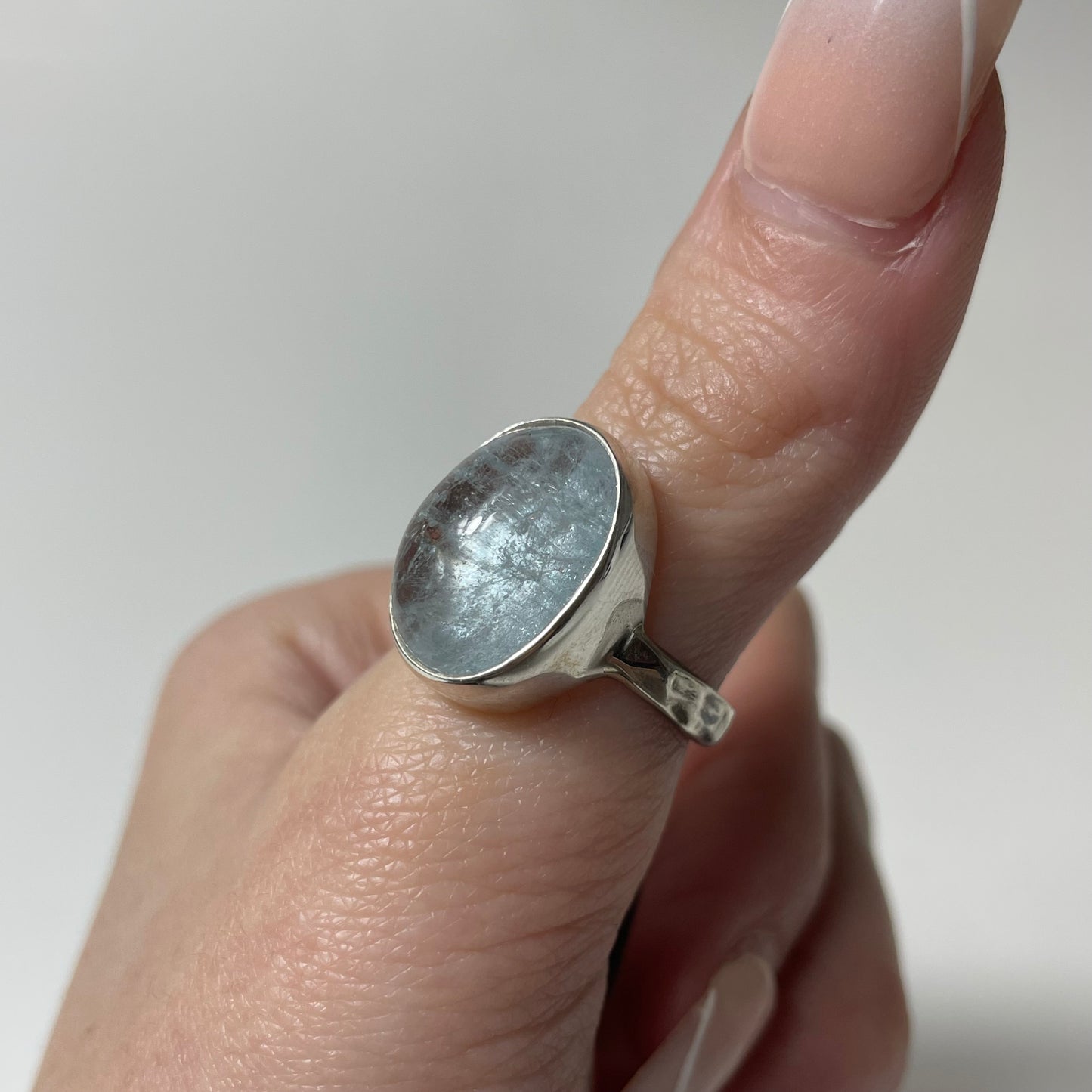 Blue Topaz Sterling Silver Ring (Size 8)