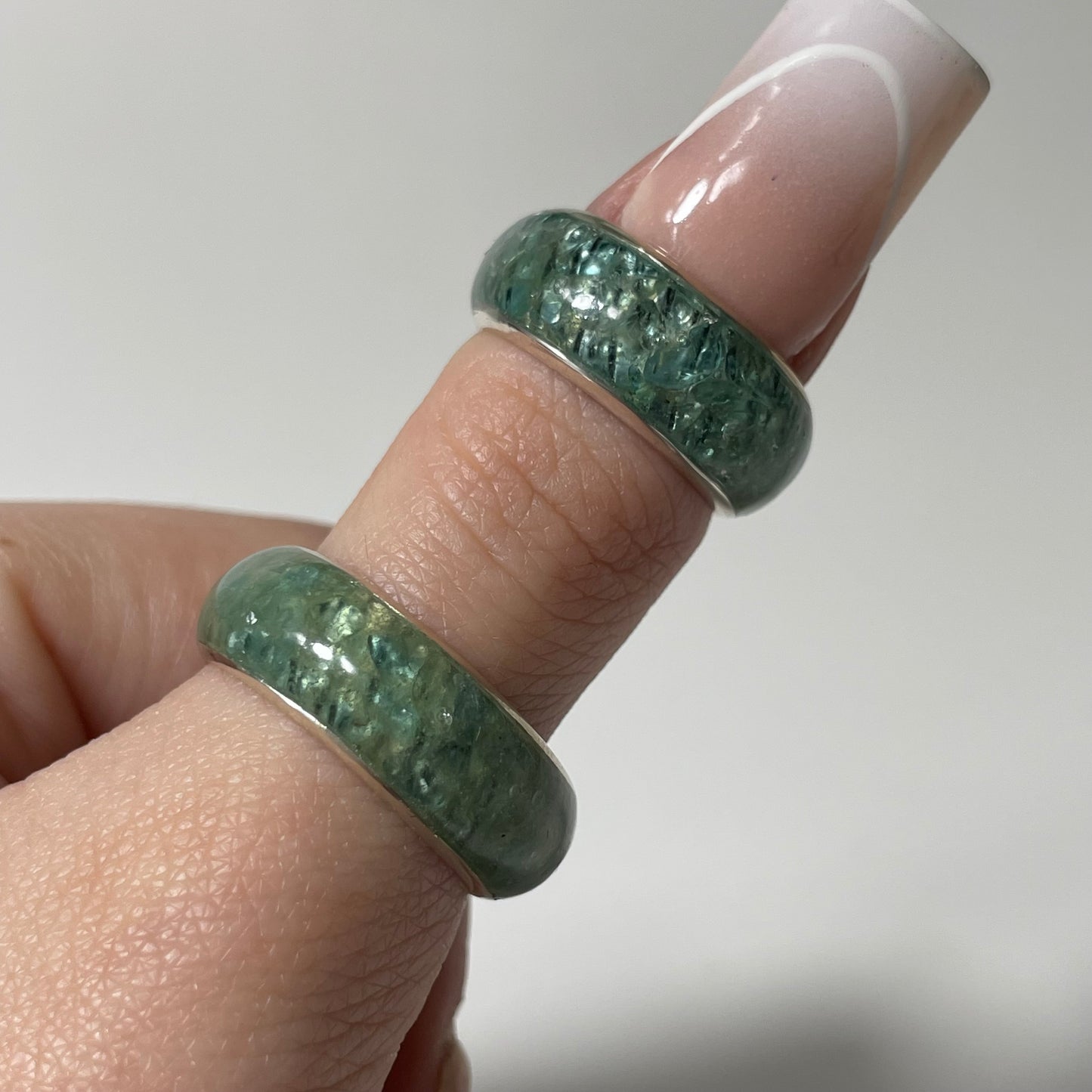 Aquamarine Sterling Silver Band Ring: You Choose