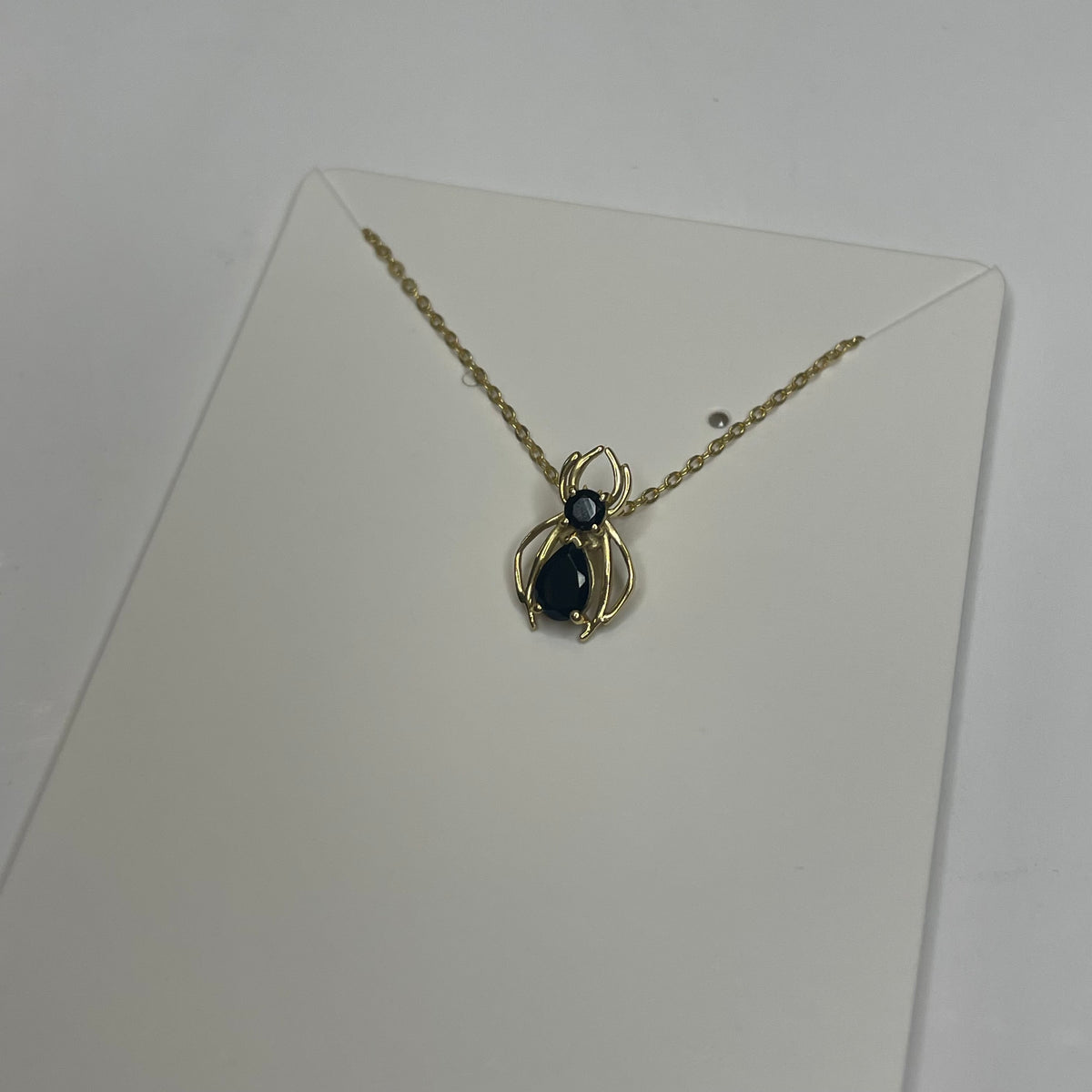 Black Obsidian Gold Plated Spider Necklace: Intuitive Pick