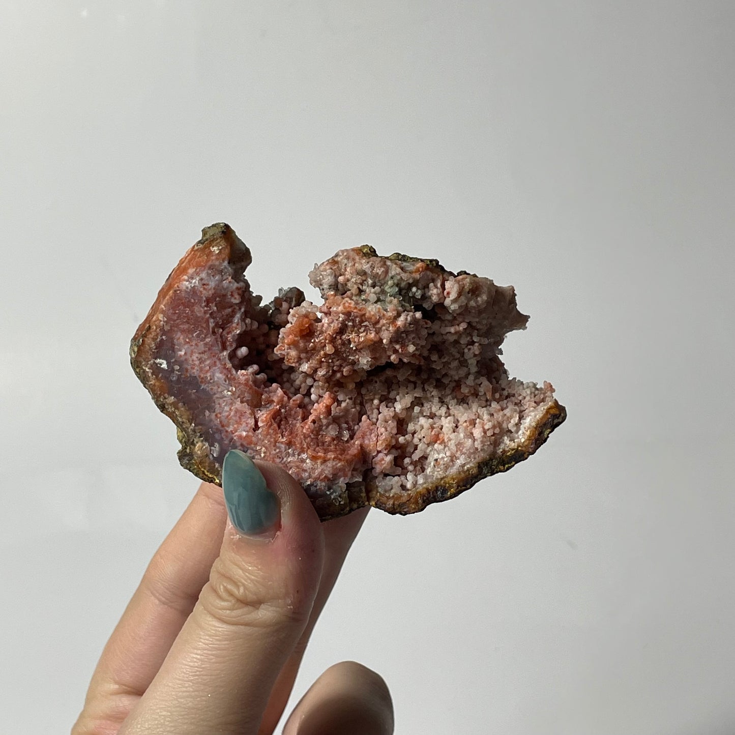 Wavy Pink Chalcedony Specimen from Morocco