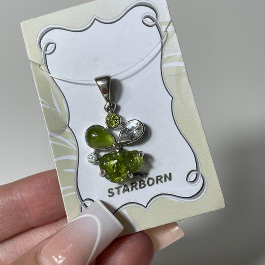 Multi-stone Sterling Silver Pendant