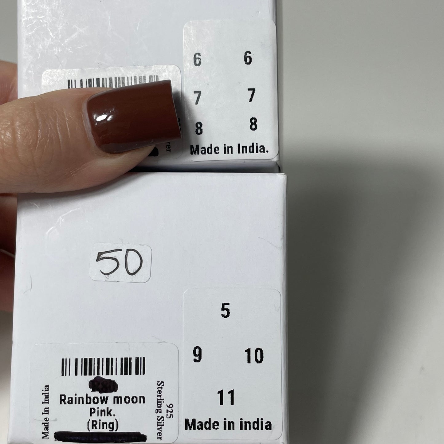 Pink Moonstone Sterling Silver Ring: You Choose