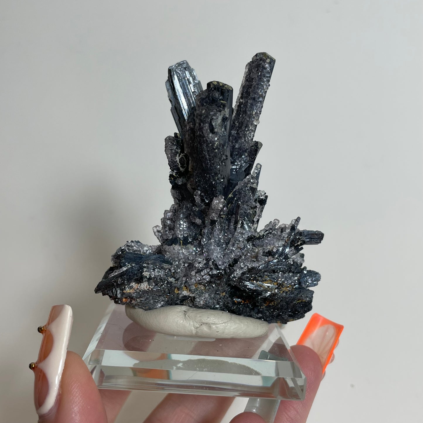 Fluorite on Stibnite Specimen from Banpo Mine, China: You Choose