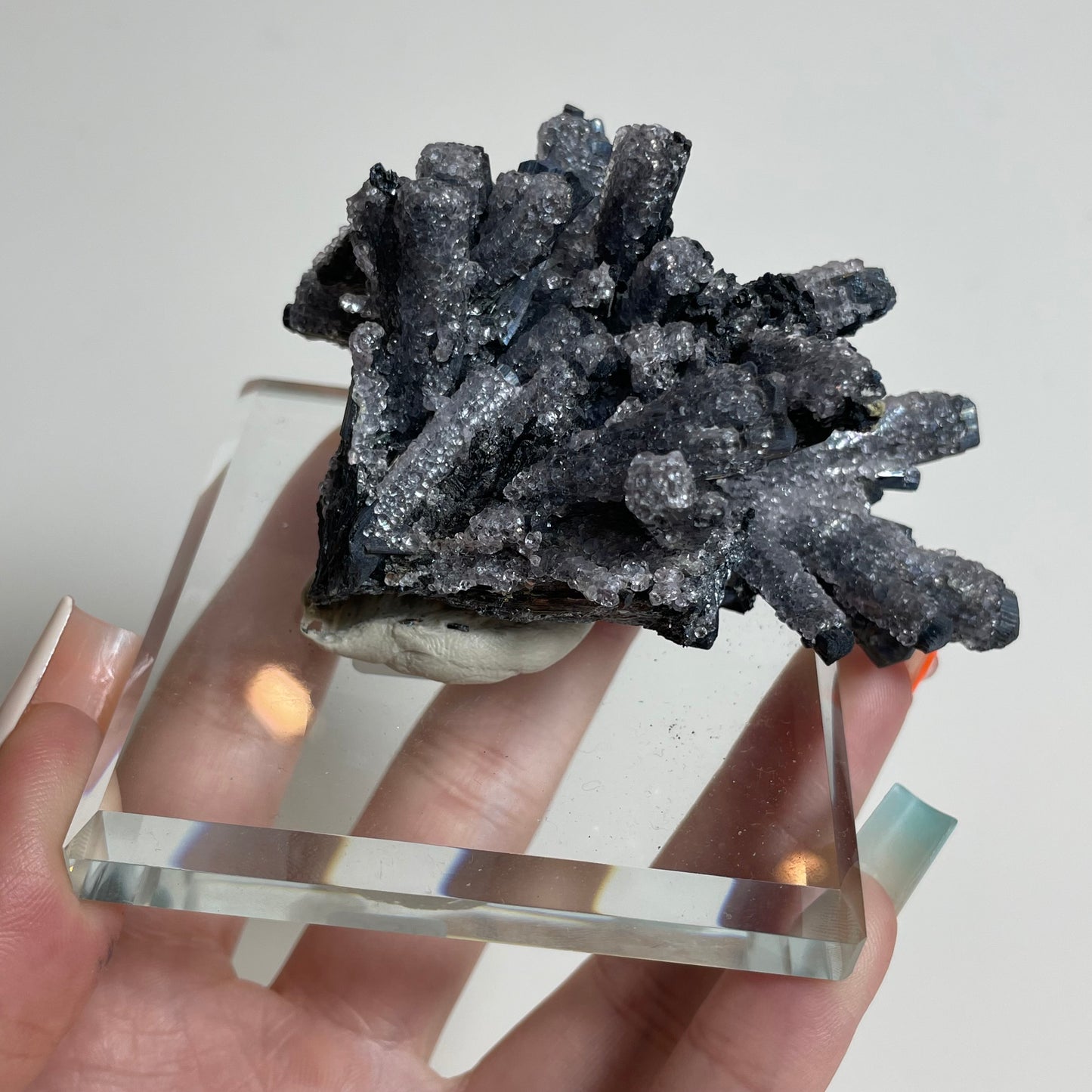 Fluorite on Stibnite Specimen from Banpo Mine, China: You Choose