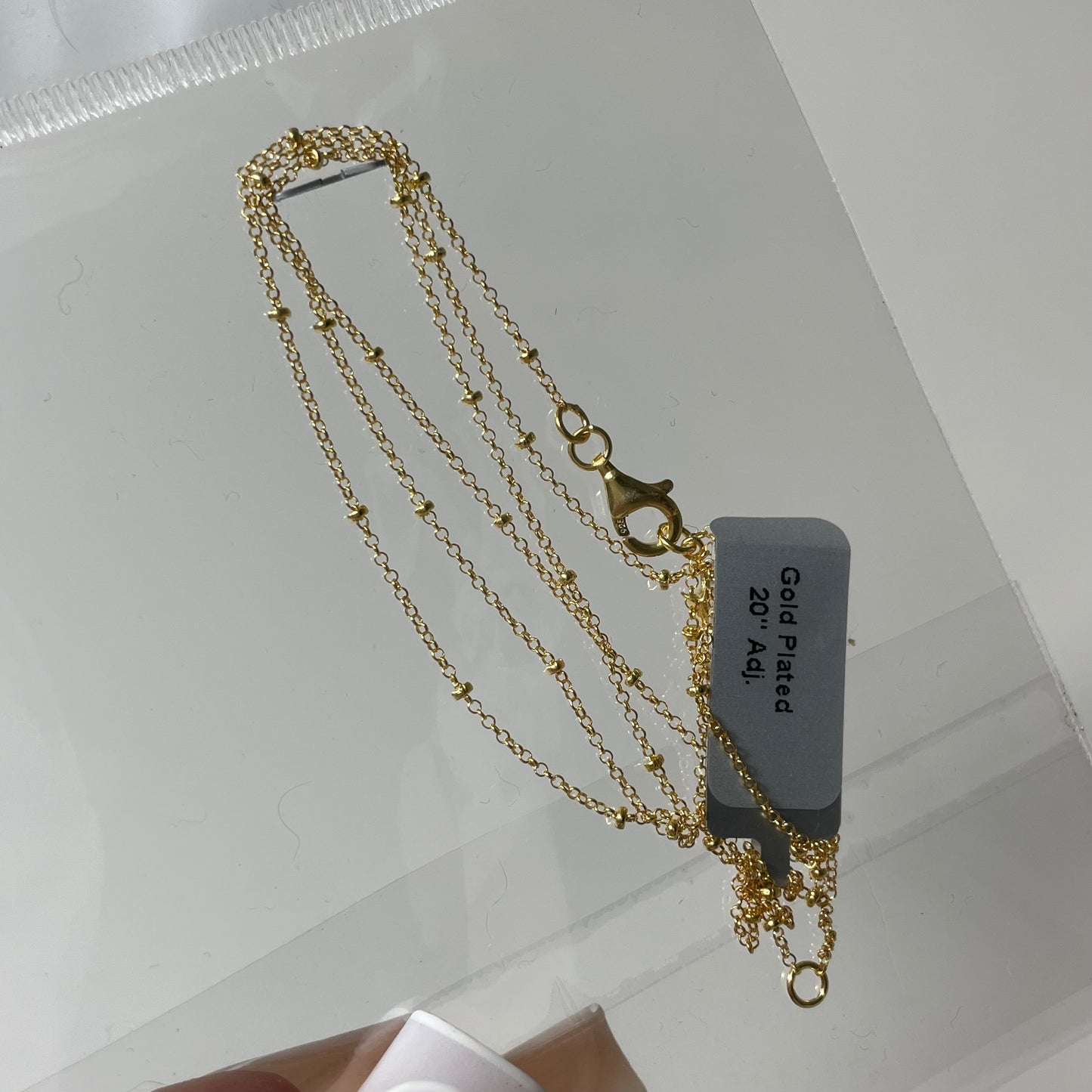 Gold Plated 20” Adjustable Chain