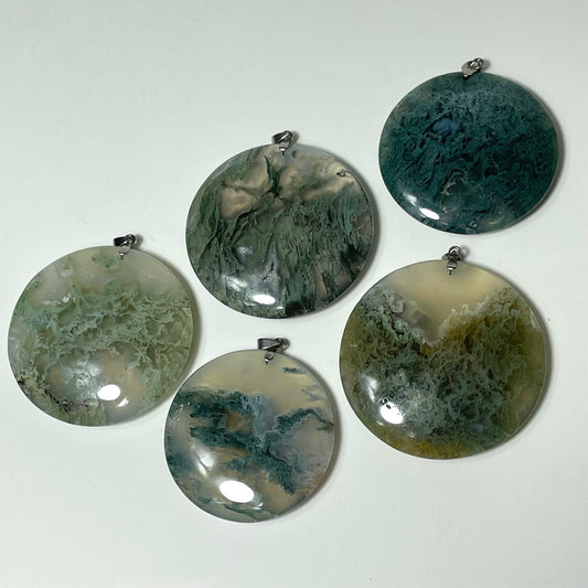 Moss Agate Pendant: You Choose