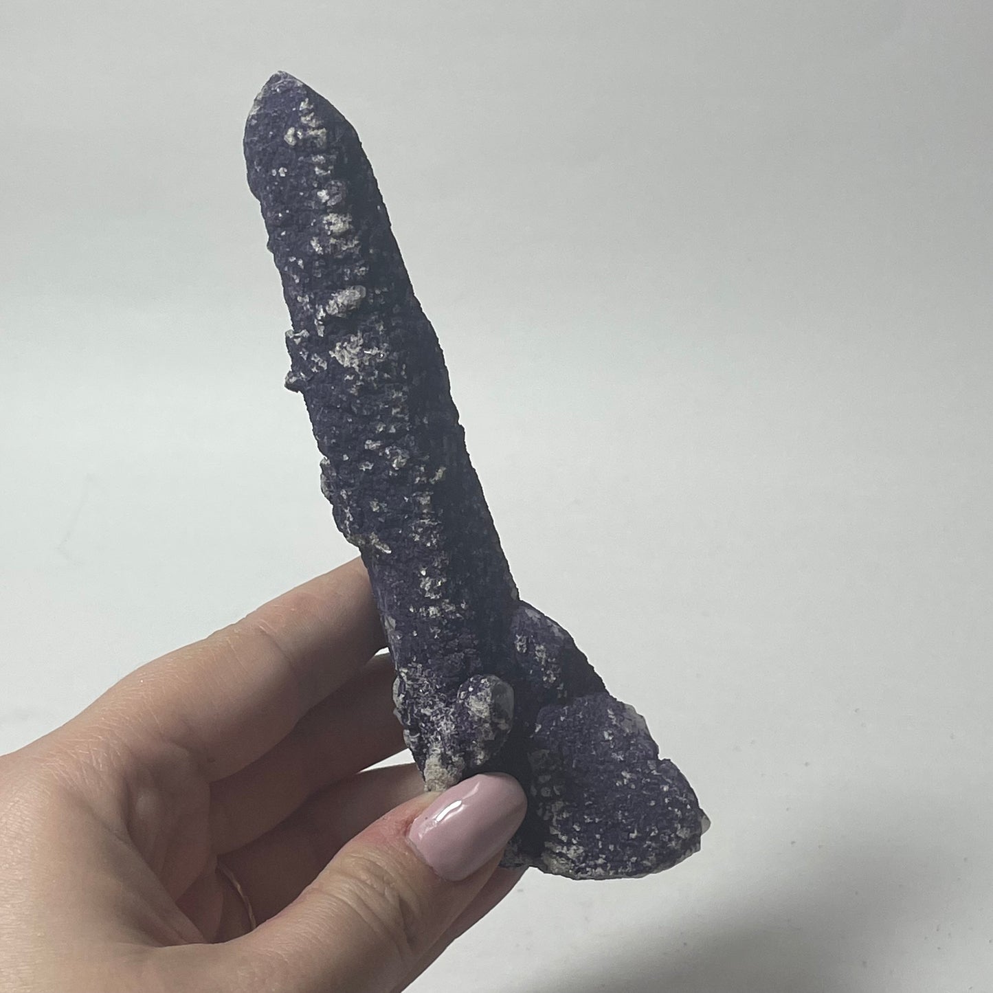Purple Fluorite Coated Candle Quartz Specimen from Inner Mongolia, China: You Choose