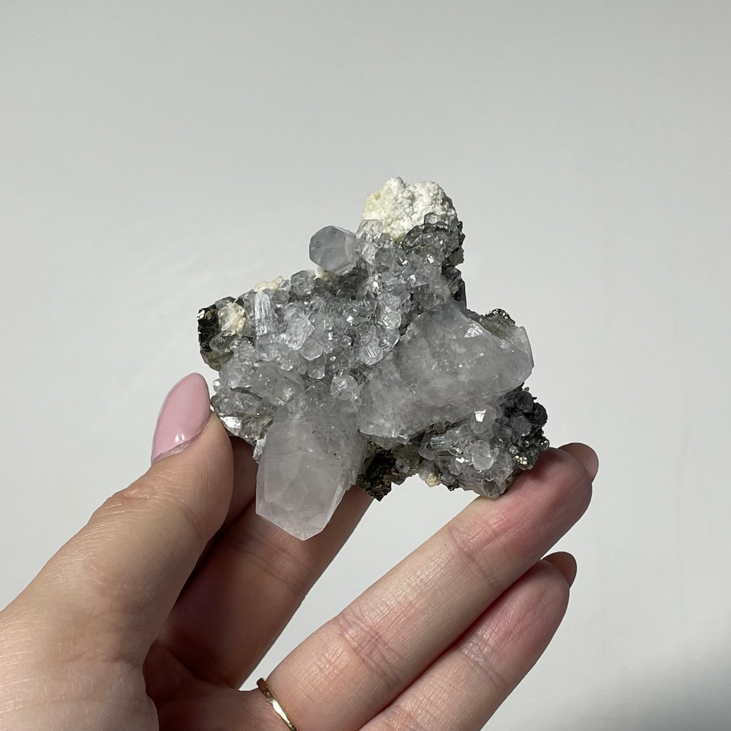 Calcite and Pyrite Specimen from Ancash, Peru: You Choose