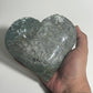 Moss Agate Heart Carving on Stand “C”