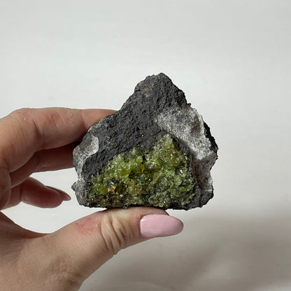 Peridot with Chrome Diopside and Spinel Specimen from Arizona: You Choose