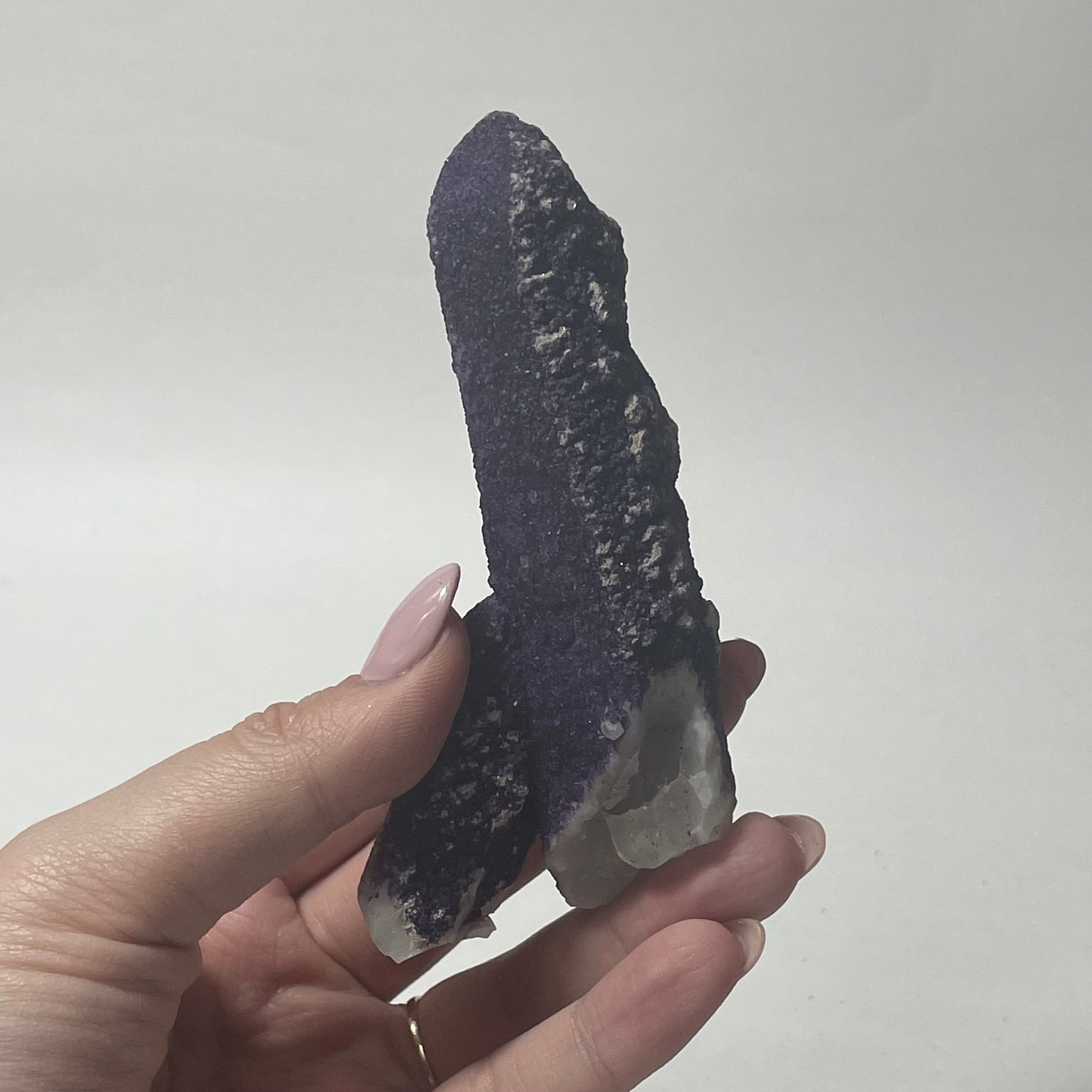 Purple Fluorite Coated Candle Quartz Specimen from Inner Mongolia, China: You Choose