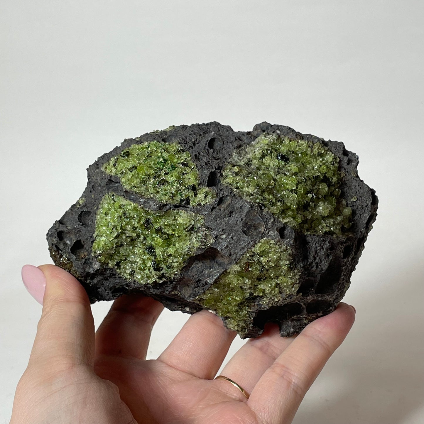 Peridot with Chrome Diopside and Spinel Specimen from Arizona: You Choose