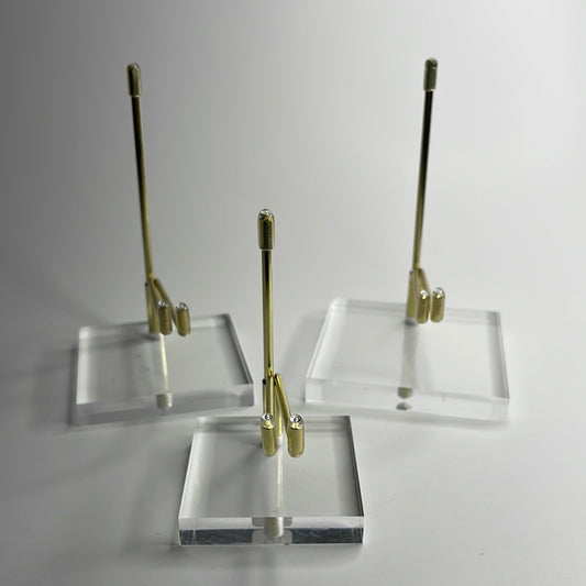 Set of 3 Gold Specimen Stands (Small, Medium, Large)