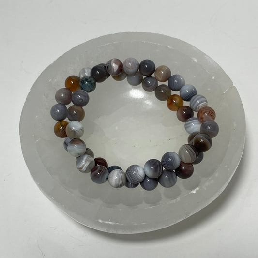 Botswana Agate Beaded Bracelet