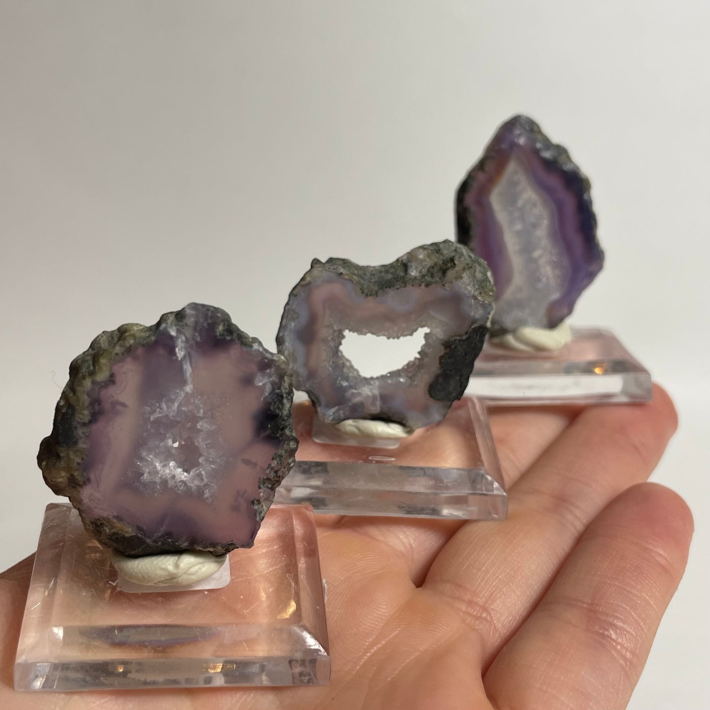 Purple Moss Agate Slices: Intuitive Pick