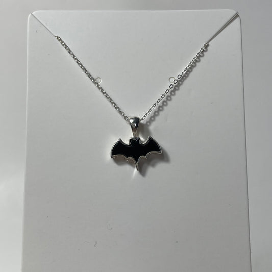 Black Obsidian Bat Necklace