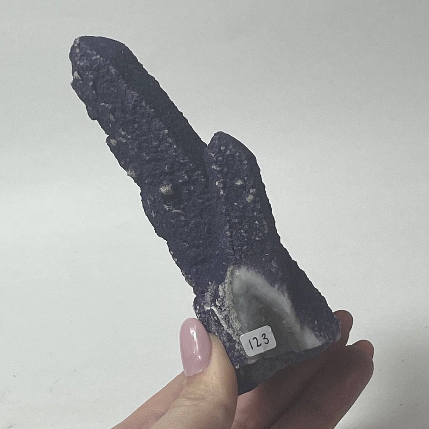 Purple Fluorite Coated Candle Quartz Specimen from Inner Mongolia, China: You Choose
