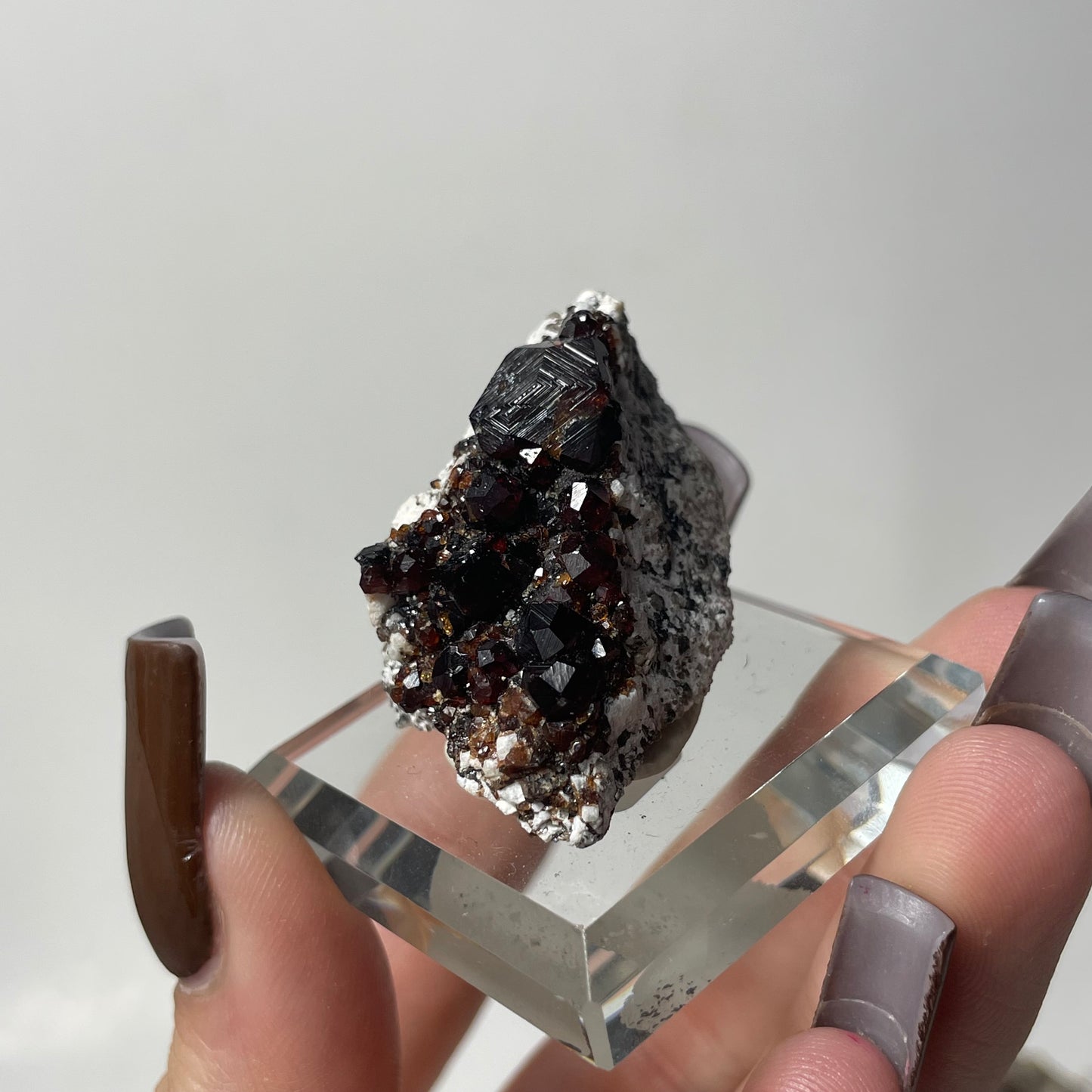 Spessartine Garnet with Smoky Quartz Specimen from Fujian, China: You Choose