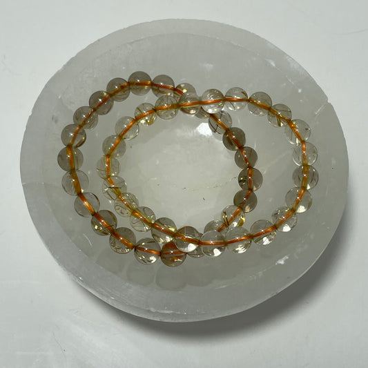 Gold Rutile Beaded Bracelet