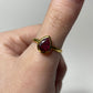 Gold Plated Faceted Tourmaline Ring (Size 7)
