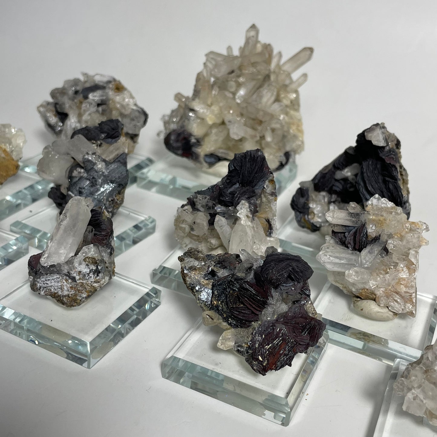 Specularite and Quartz Specimen from China: You Choose