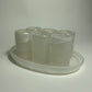 White Onyx Shot Glass Set