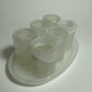 White Onyx Shot Glass Set