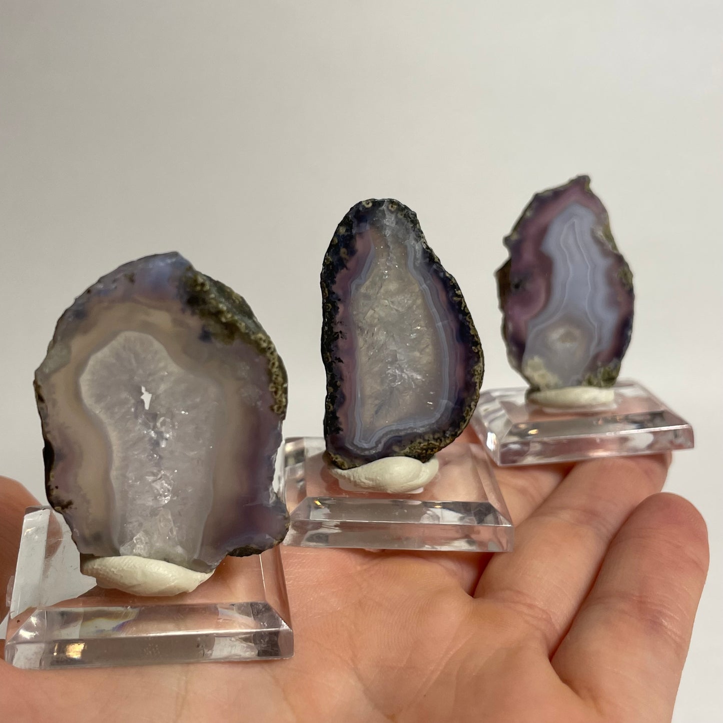Purple Moss Agate Slices: Intuitive Pick