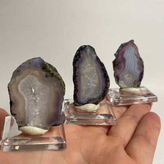 Purple Moss Agate Slices: Intuitive Pick