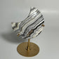 Zebra Calcite Moon Carving with Stand: You Choose