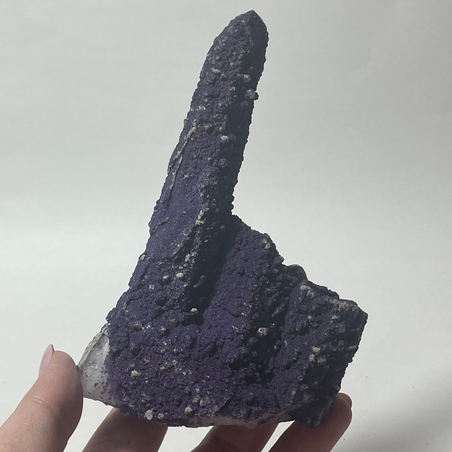 Purple Fluorite Coated Candle Quartz Specimen from Inner Mongolia, China: You Choose