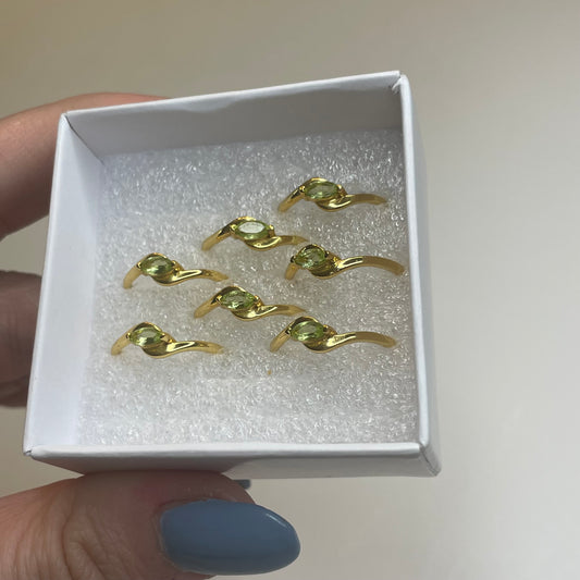 Gold Vermeil Peridot Ring: You Choose