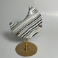 Zebra Calcite Moon Carving with Stand: You Choose