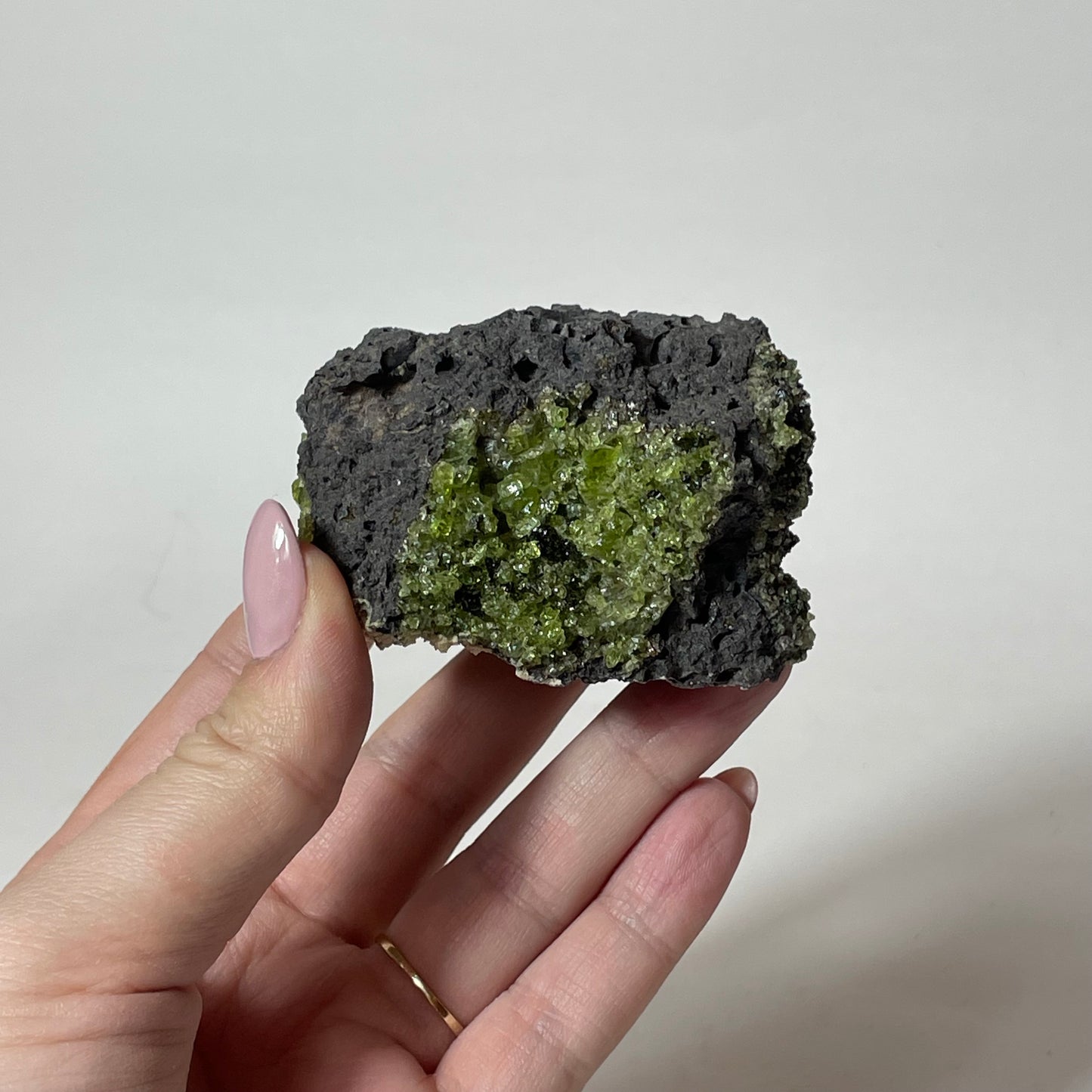 Peridot with Chrome Diopside and Spinel Specimen from Arizona: You Choose