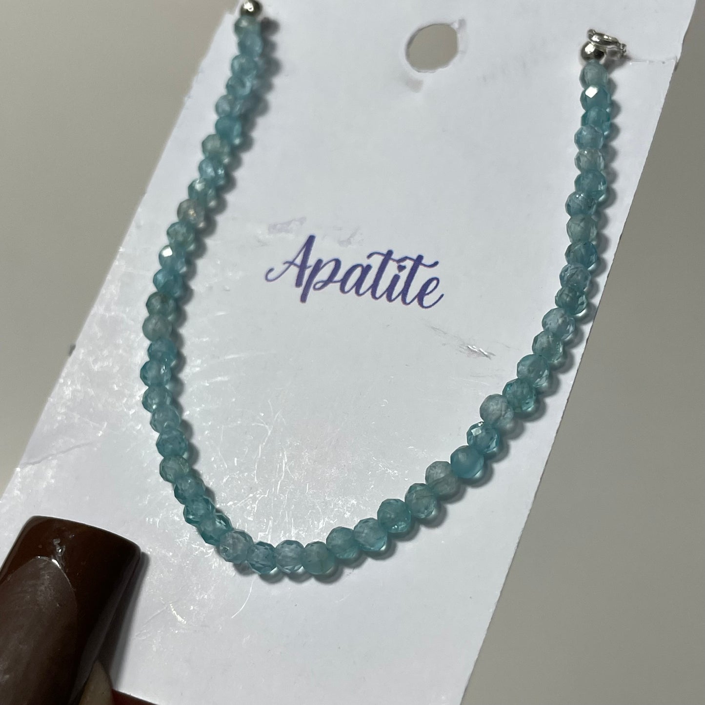 Apatite Sterling Silver Bolo Bracelet