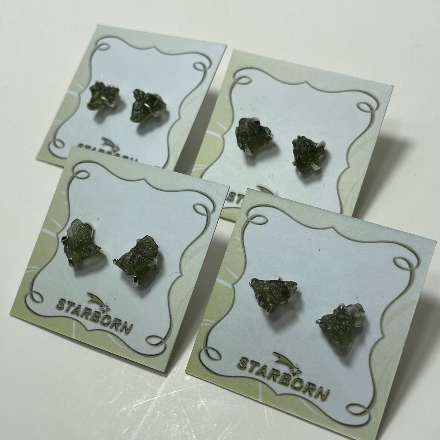 Moldavite Sterling Silver Earrings: You Choose