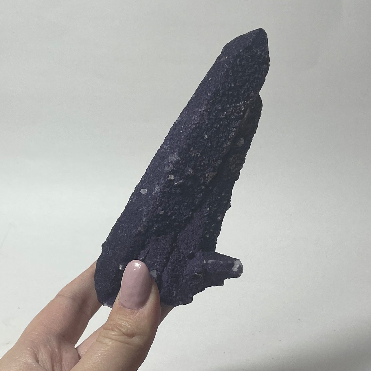 Purple Fluorite Coated Candle Quartz Specimen from Inner Mongolia, China: You Choose