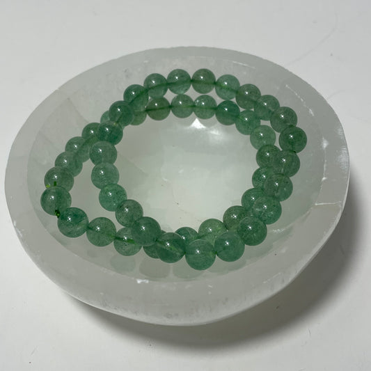 Green Strawberry Quartz Beaded Bracelet