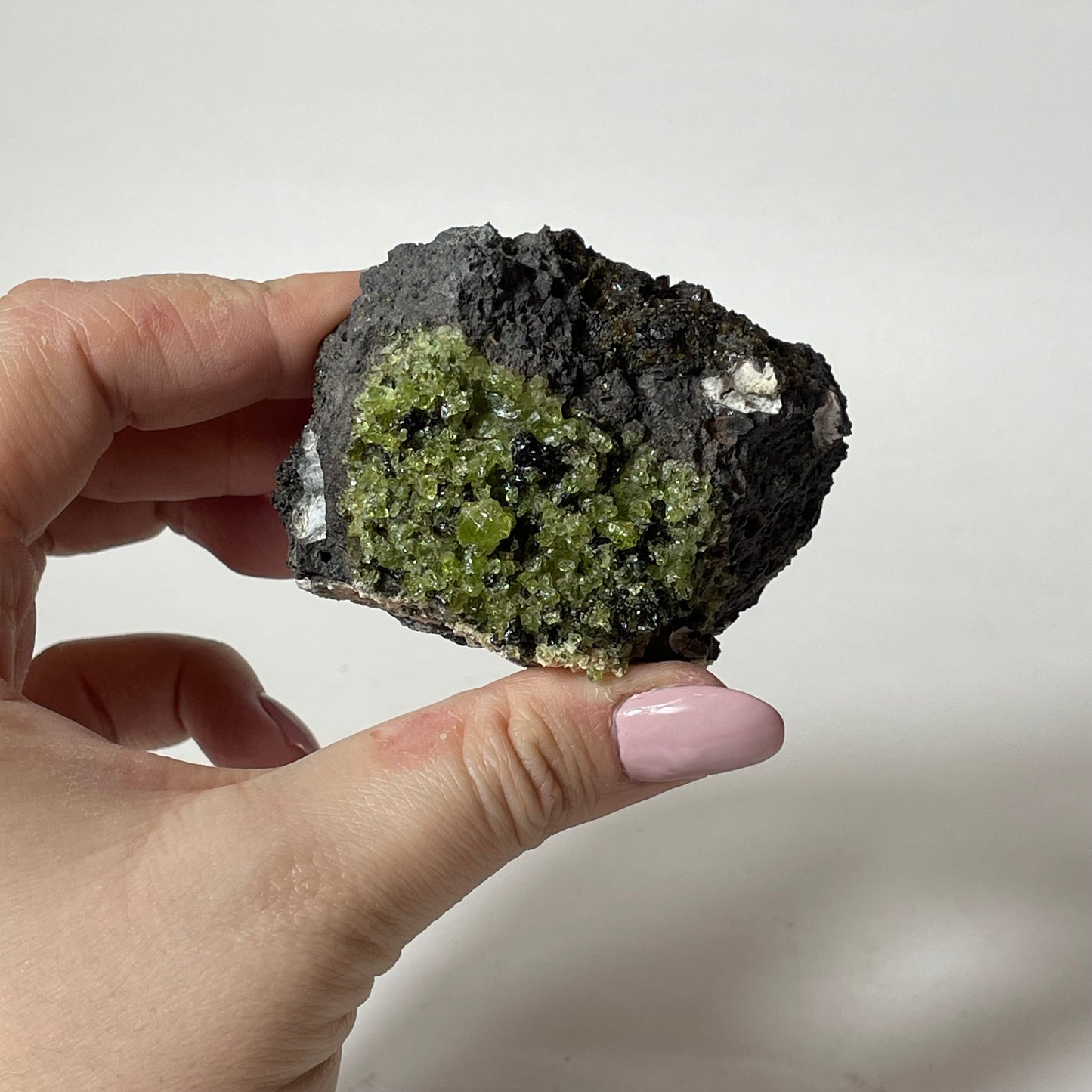 Peridot with Chrome Diopside and Spinel Specimen from Arizona: You Choose