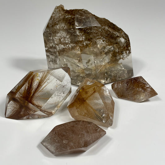 Gold Rutile in Quartz from Brazil: You Choose