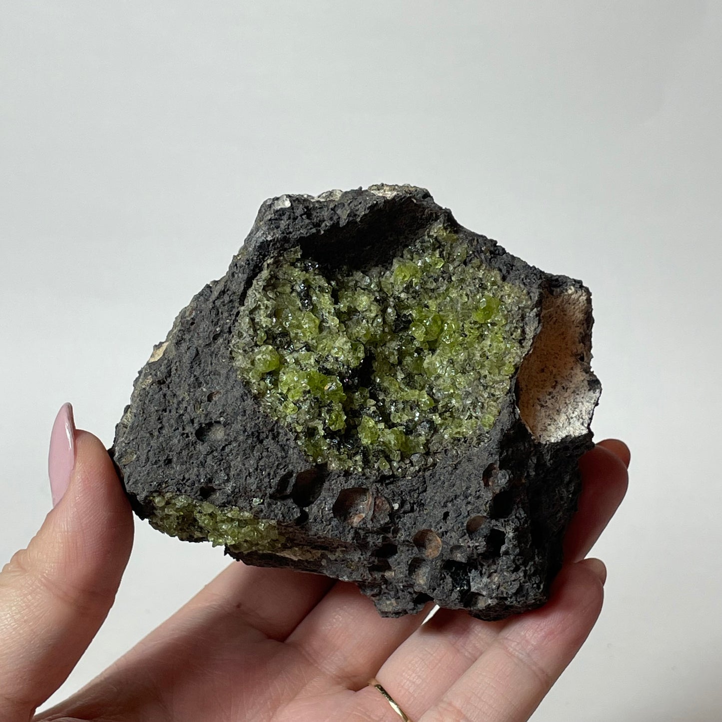 Peridot with Chrome Diopside and Spinel Specimen from Arizona: You Choose