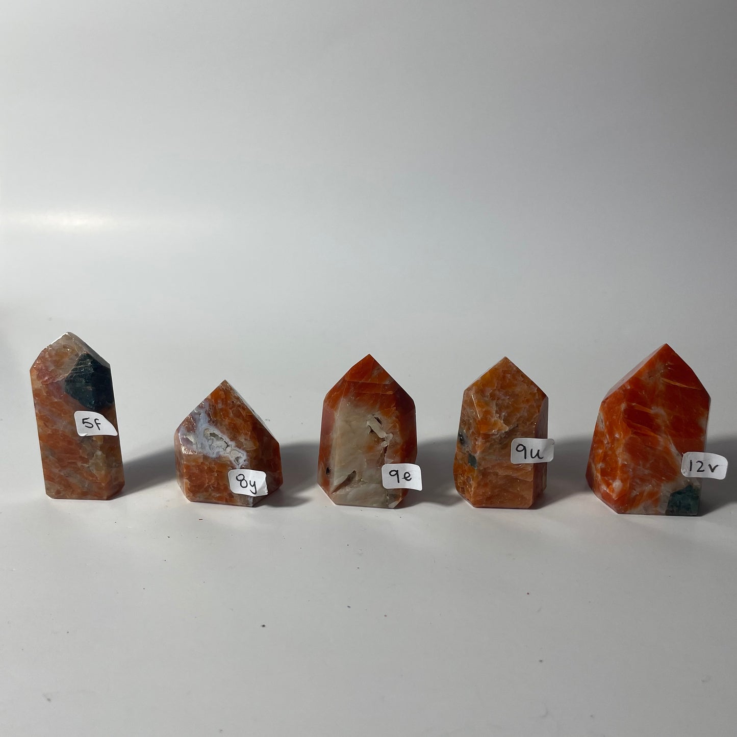 Orange Calcite + Blue Apatite Tower: You Choose
