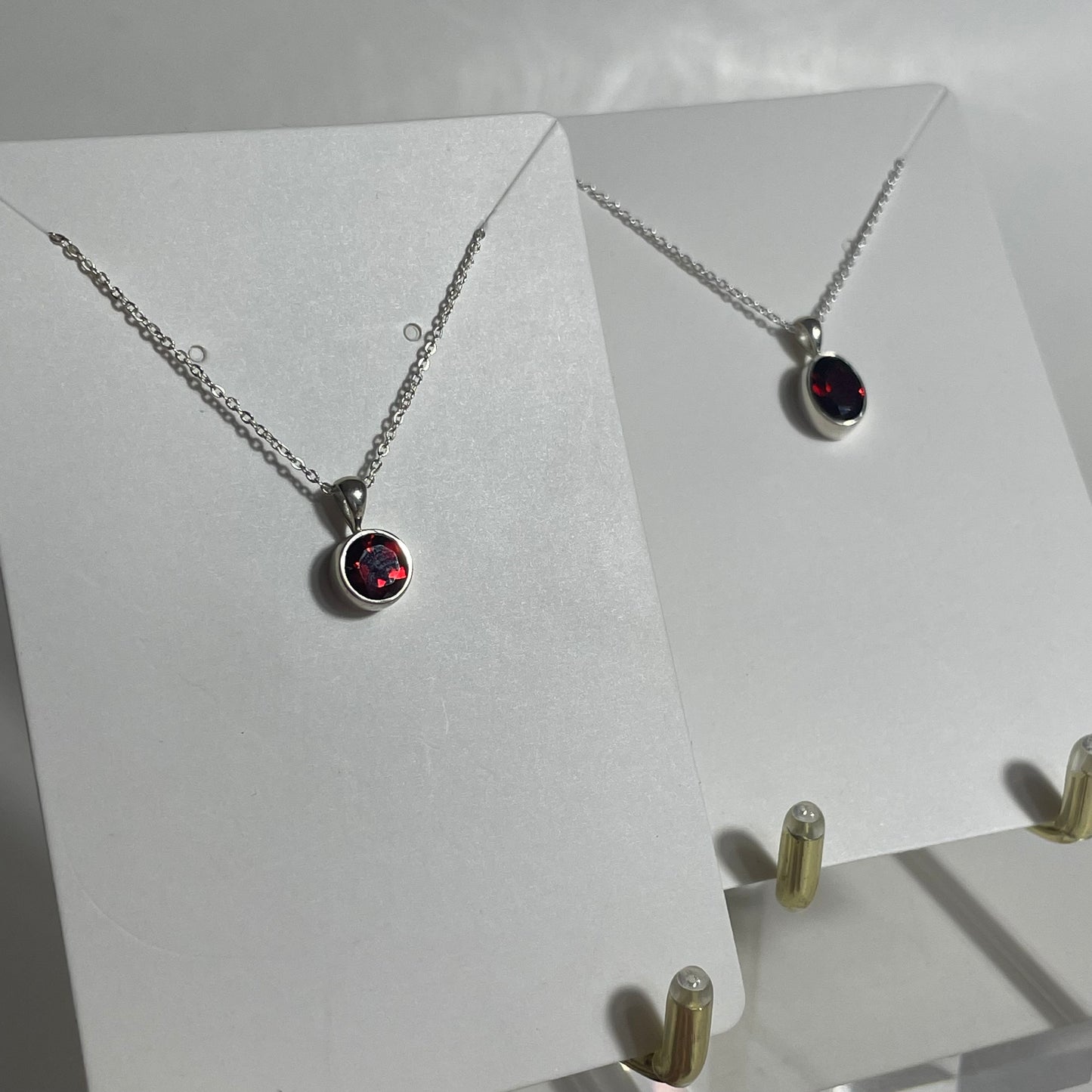 Garnet Sterling Silver Necklace