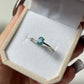 Blue Apatite Sterling Silver Ring (Size 5,6,7,8,10)