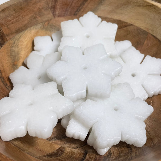 White Jade Snowflake Carving