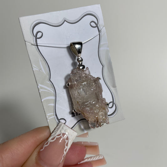 Rose Quartz Sterling Silver Pendant