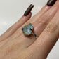 Aquamarine Sterling Silver Ring, Rough (Size 7,9)