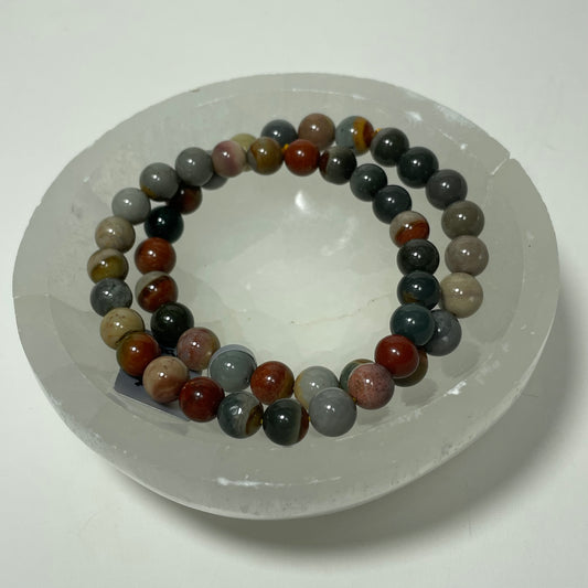 Polychrome Jasper Beaded Bracelet