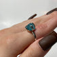 Blue Apatite Sterling Silver Ring, Rough (Size 6,7)